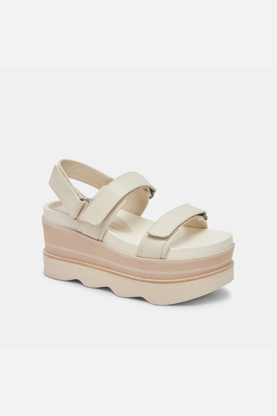 Dolce Vita Izak Sandals in Ivory Leather – back view