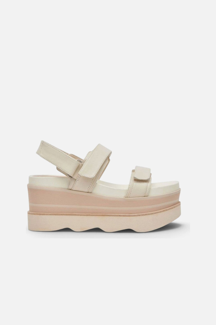 Dolce Vita Izak Sandals in Ivory Leather – side view
