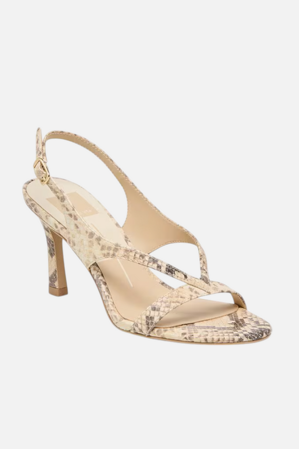 Dolce Vita Izela Heel in Natural Snake Emboss