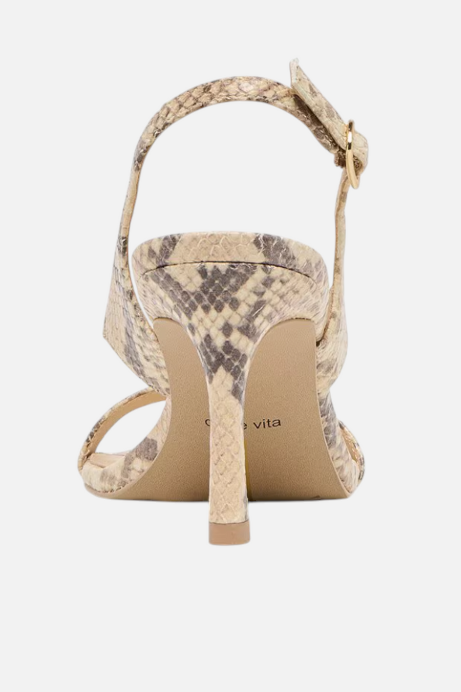 Dolce Vita Izela Heel in Natural Snake Emboss – side view