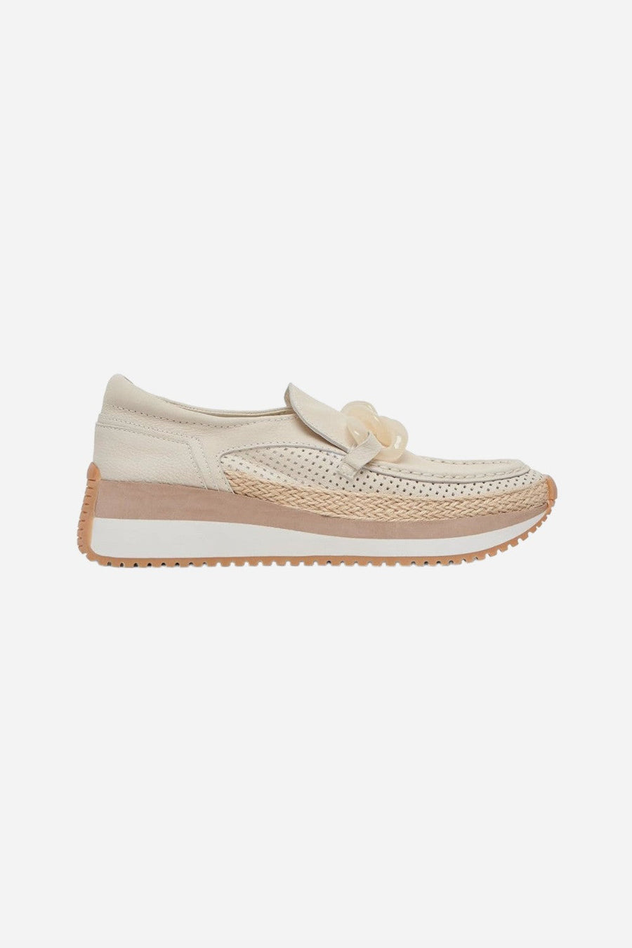 Dolce Vita Jadah Flats in Ivory Nubuck – back view
