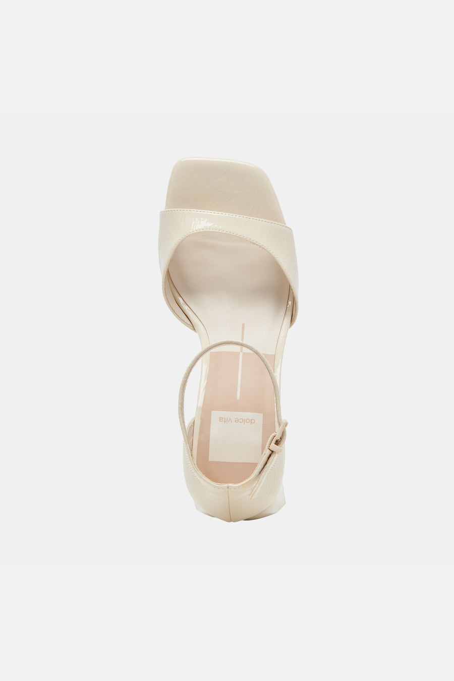 Dolce Vita Janey Heels in Ivory Crinkle Patent – alternate