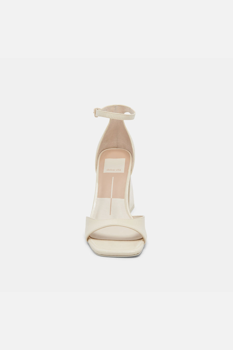 Dolce Vita Janey Heels in Ivory Crinkle Patent – alternate