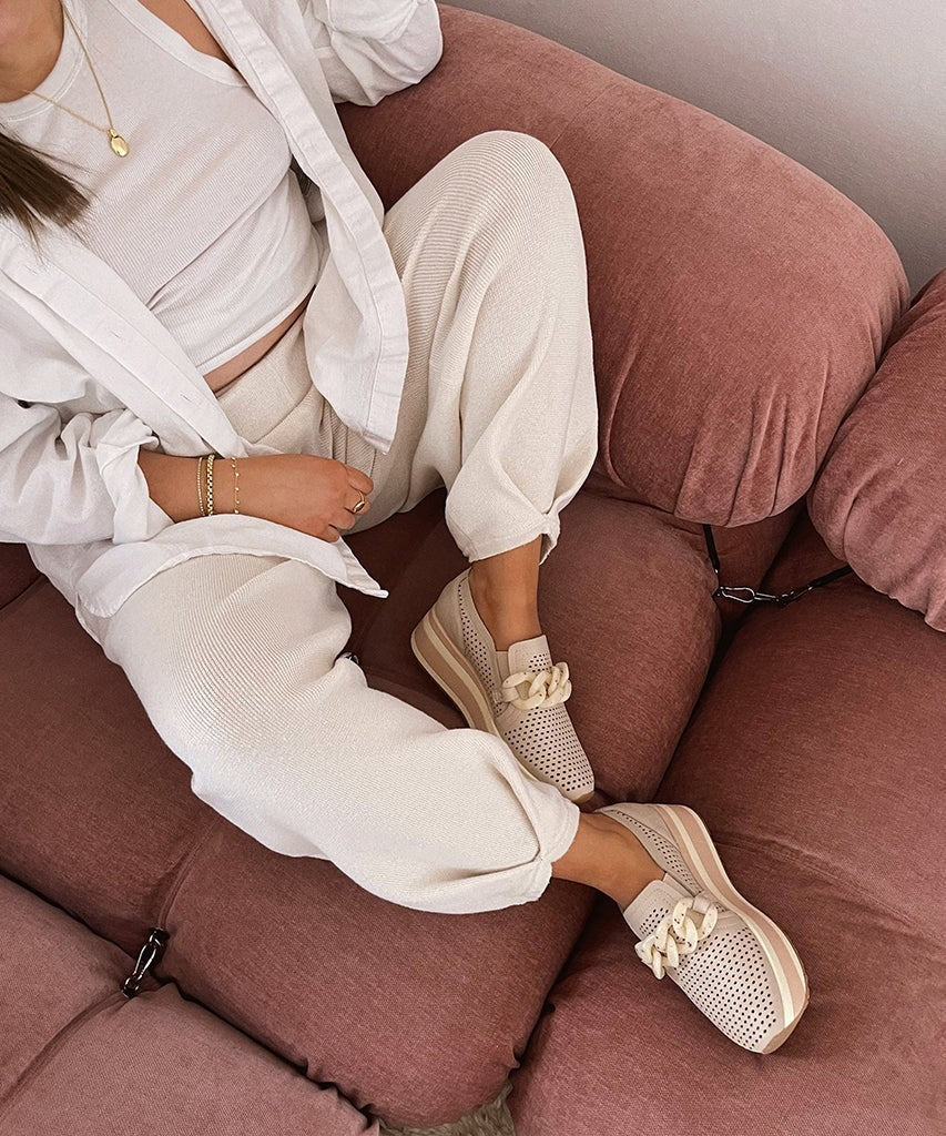 Dolce Vita Jhenee Espadrille Perf Sneaker in Sand Nubuck – alternate