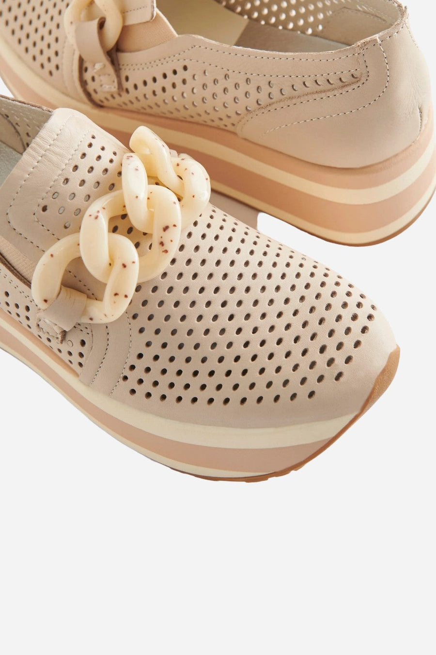 Dolce Vita Jhenee Espadrille Perf Sneaker in Sand Nubuck – detail