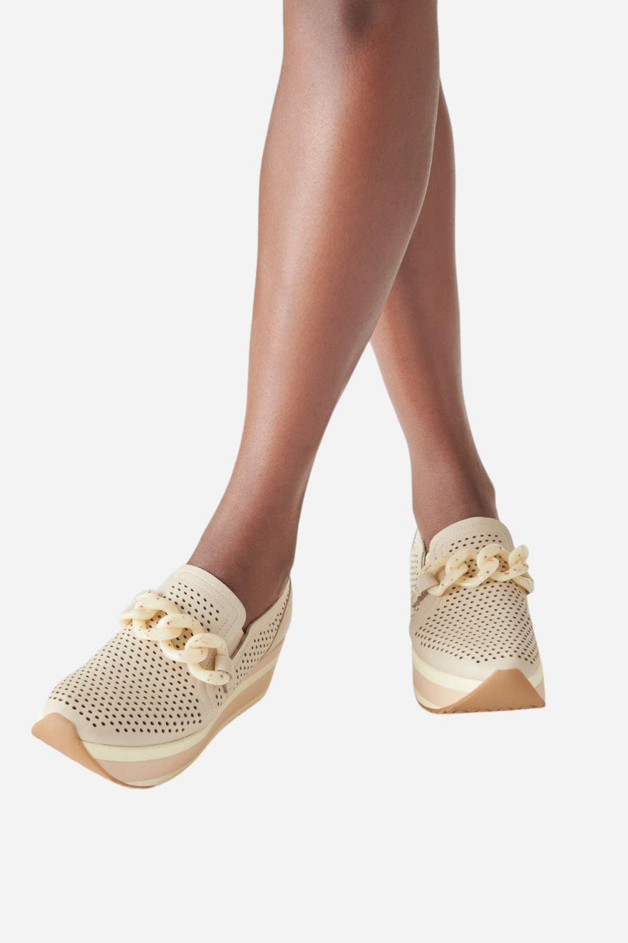 Dolce Vita Jhenee Espadrille Perf Sneaker in Sand Nubuck – flat lay