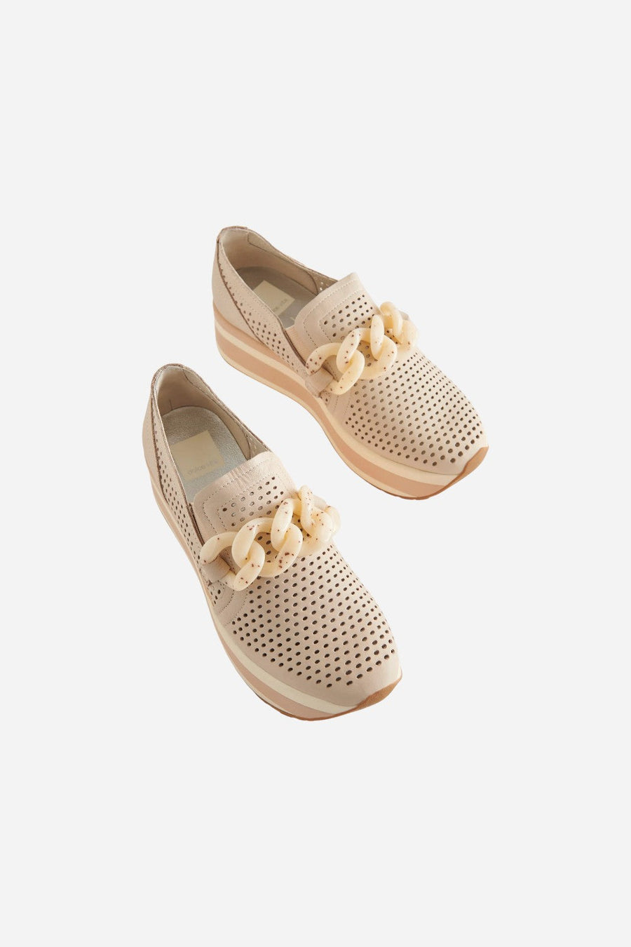 Dolce Vita Jhenee Espadrille Perf Sneaker in Sand Nubuck – side view