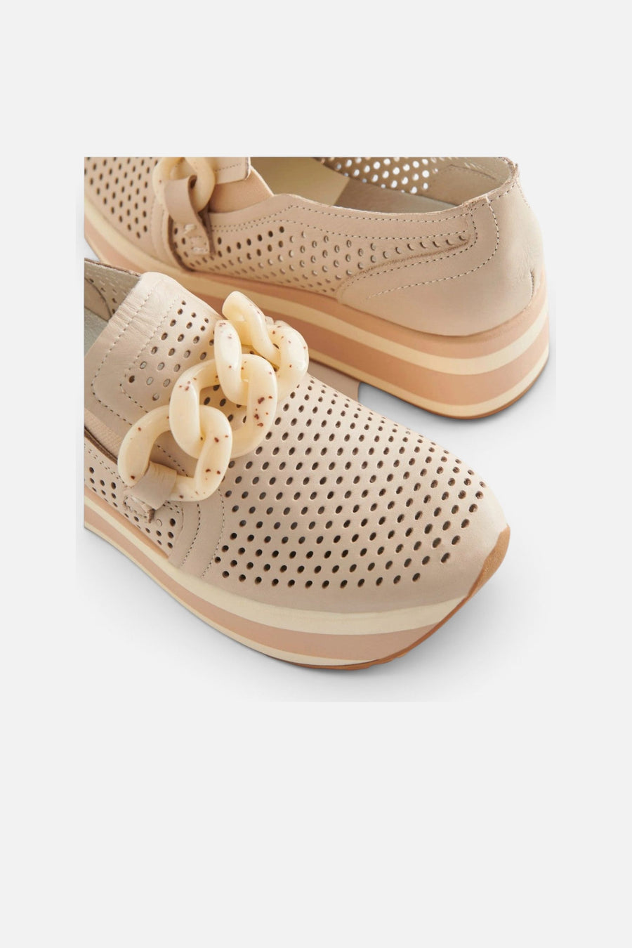 Dolce Vita Jhenee Espadrille Perforated Sneaker in Sand Nubuck – detail