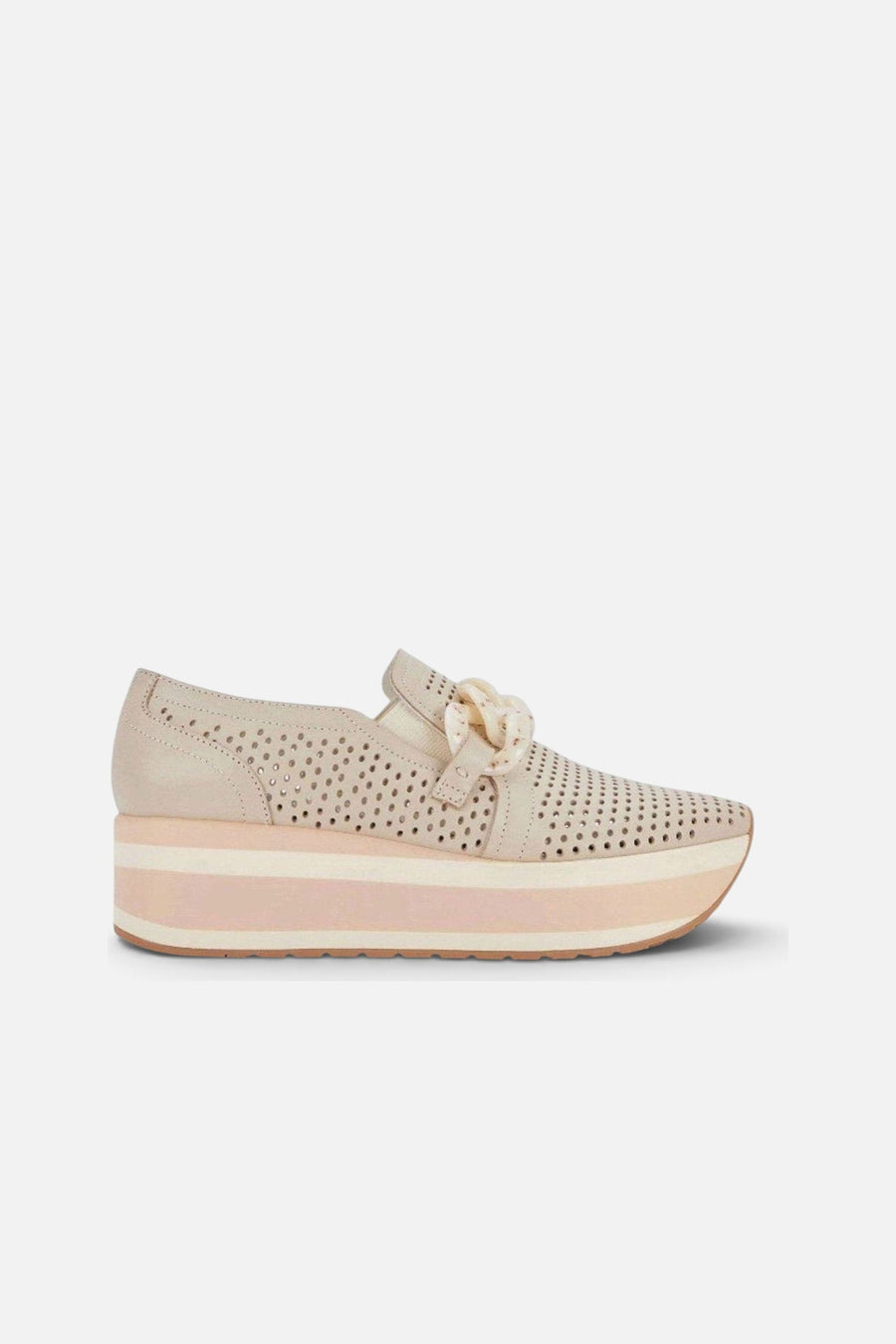 Dolce Vita Jhenee Espadrille Perforated Sneaker in Sand Nubuck – side view