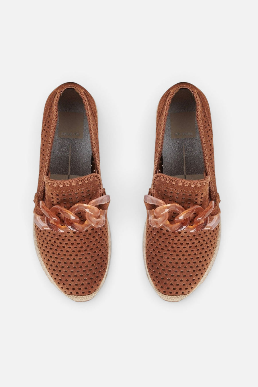 Dolce Vita Jhenee Espadrille Sneakers in Pecan Perforated Suede – side view