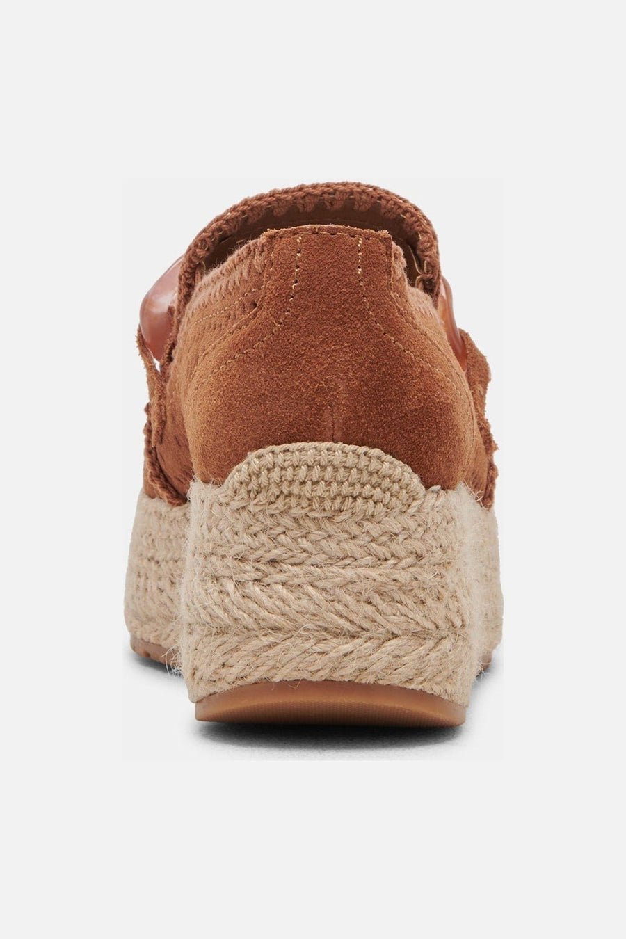 Dolce Vita Jhenee Espadrille Sneakers in Pecan Perforated Suede – side view