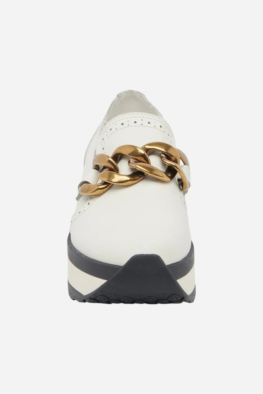 Dolce Vita Jhenee Platform Sneaker in White Leather – flat lay