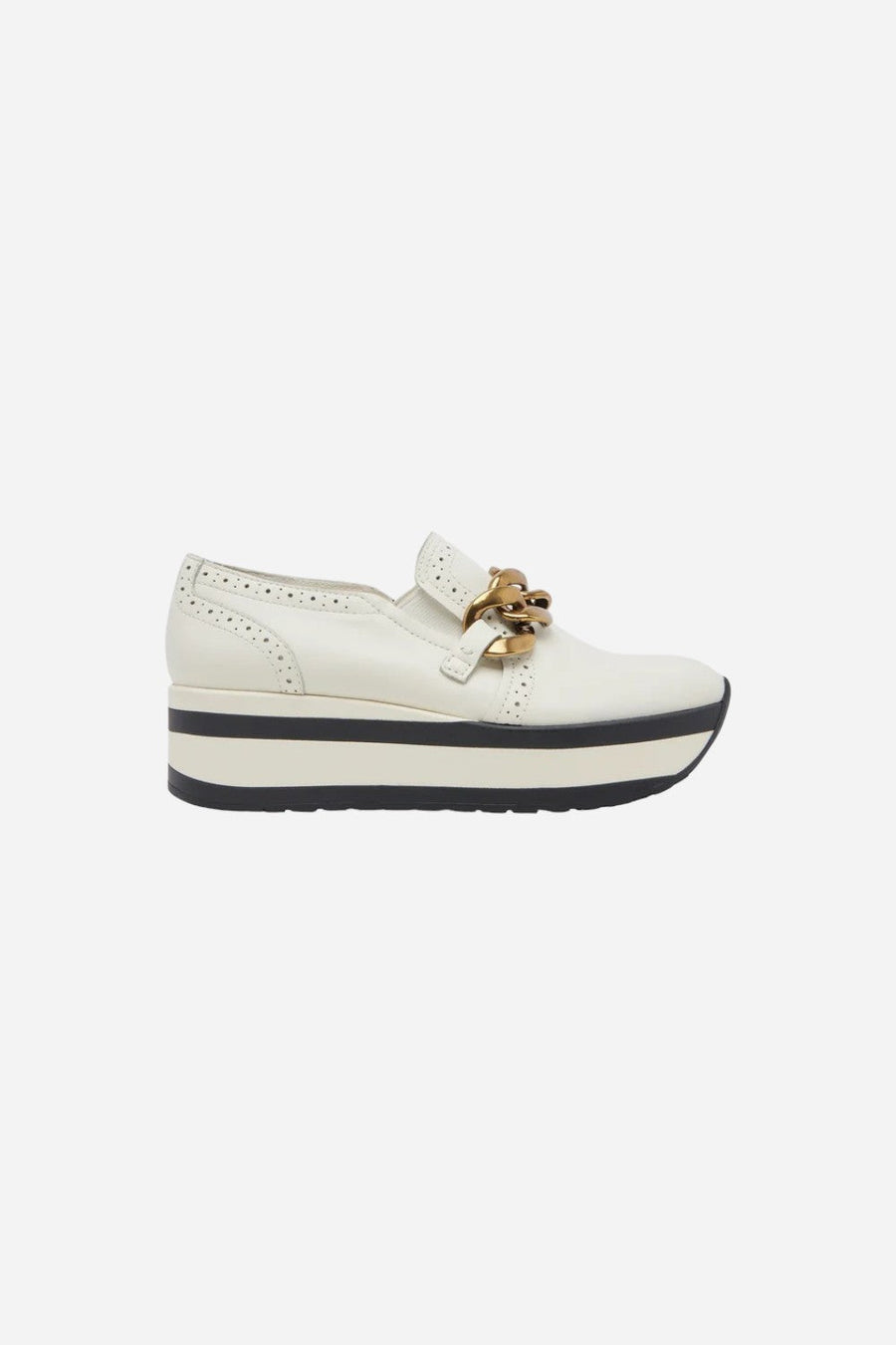 Dolce Vita Jhenee Platform Sneaker in White Leather – front view