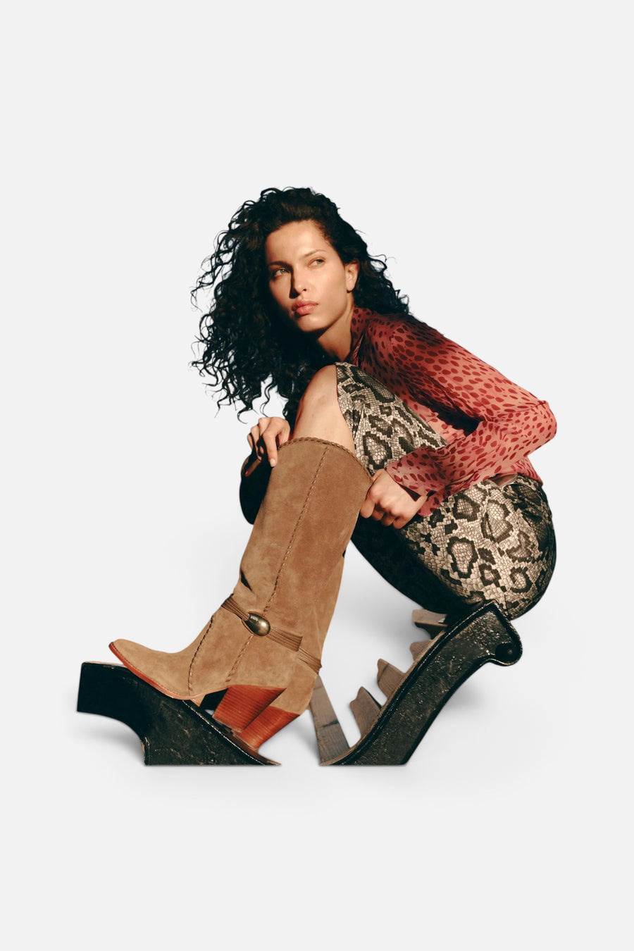 Dolce Vita Jody Knee-High Boot in Olive Suede – alternate