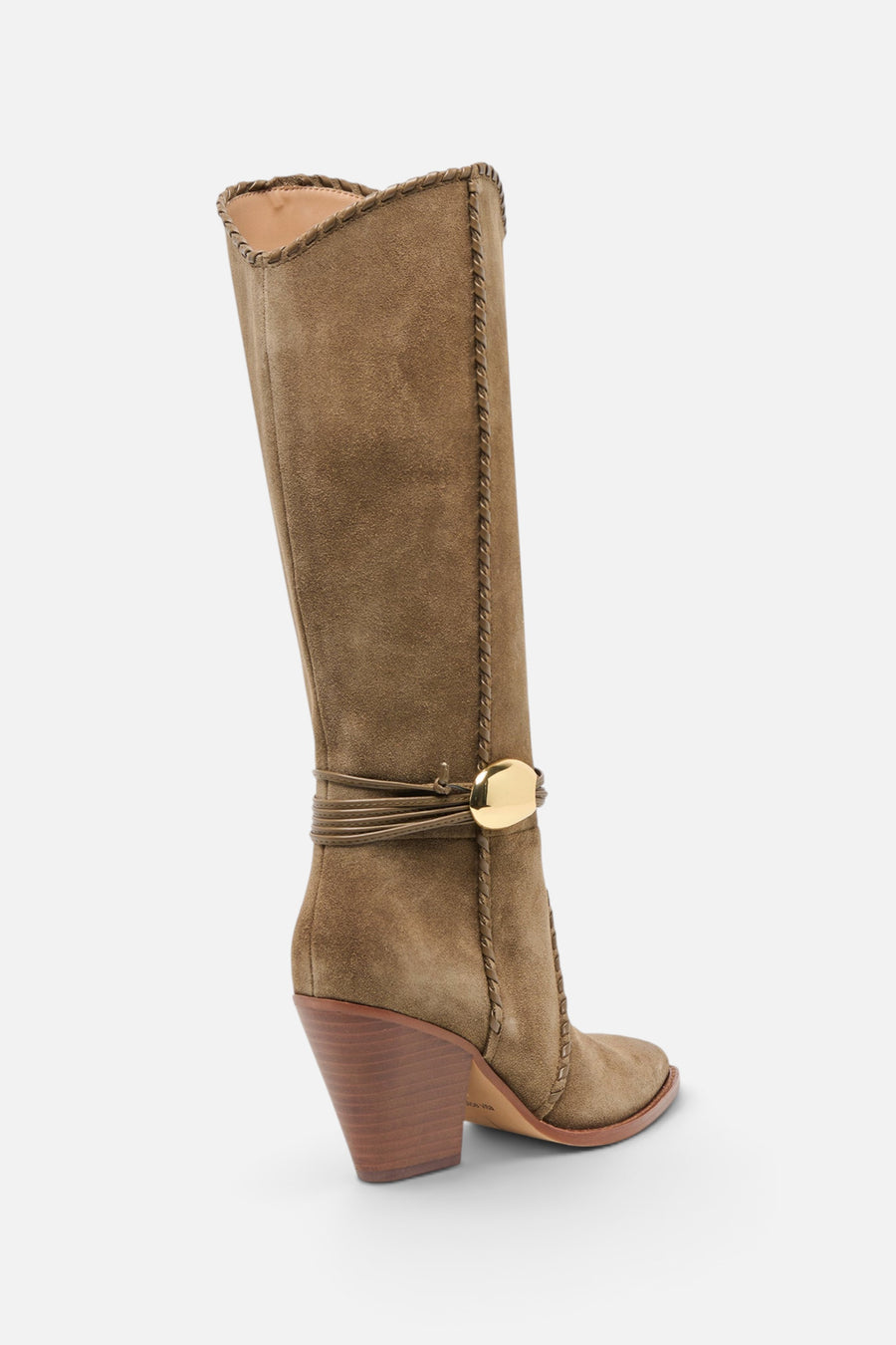 Dolce Vita Jody Knee-High Boot in Olive Suede – back view