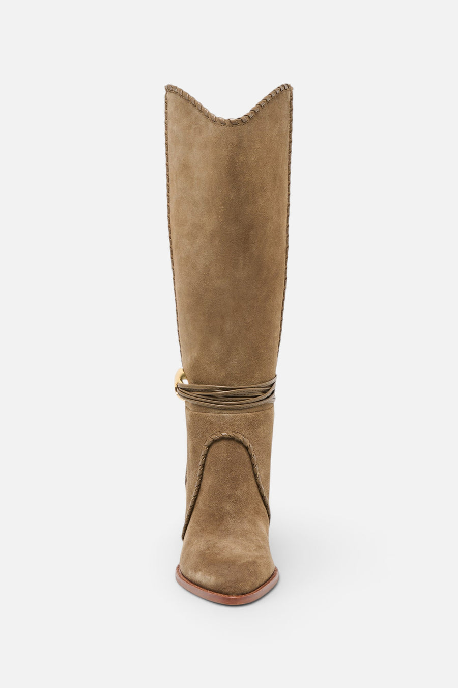 Dolce Vita Jody Knee-High Boot in Olive Suede – front view