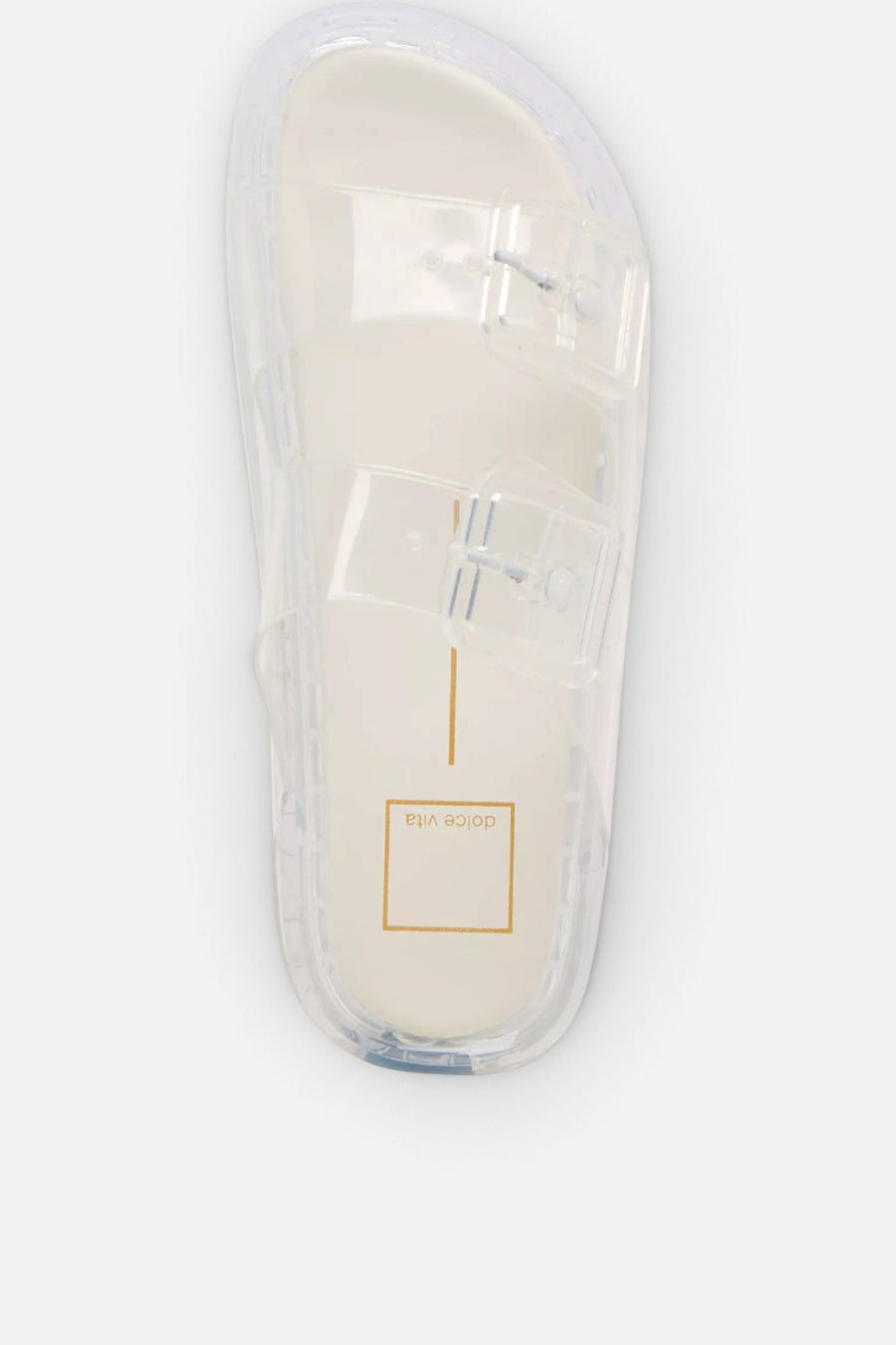 Dolce Vita Julio Sandals in Crystal Vinyl – top view