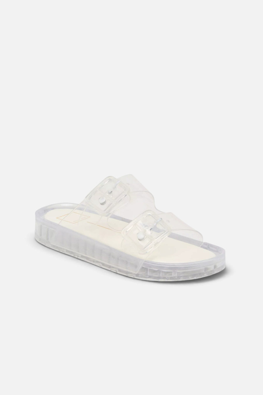 Dolce Vita Julio Sandals in Crystal Vinyl – three-quarter view
