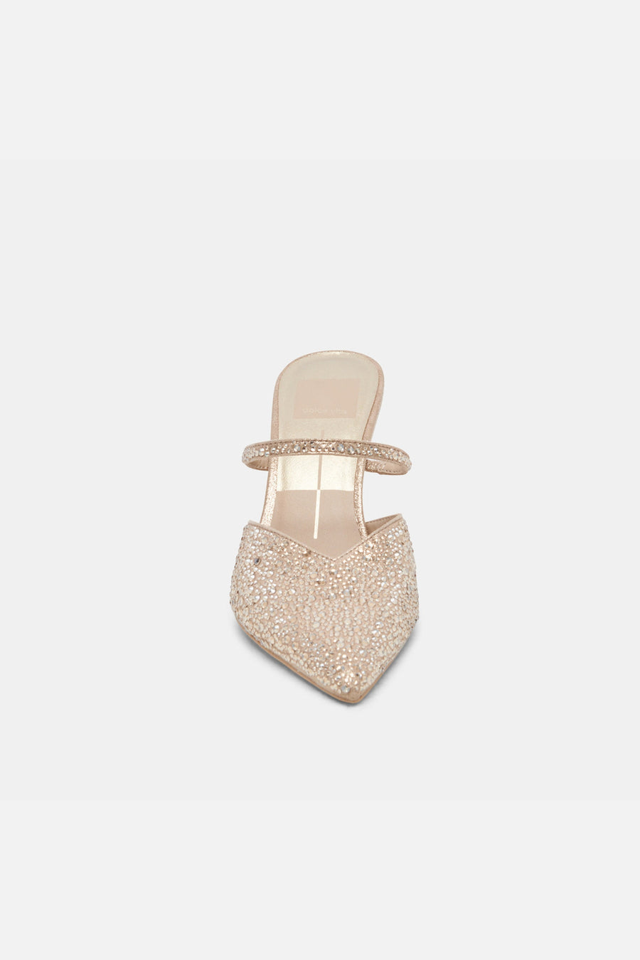Dolce Vita Kanika Crystal Heels in Light Gold Fabric – alternate