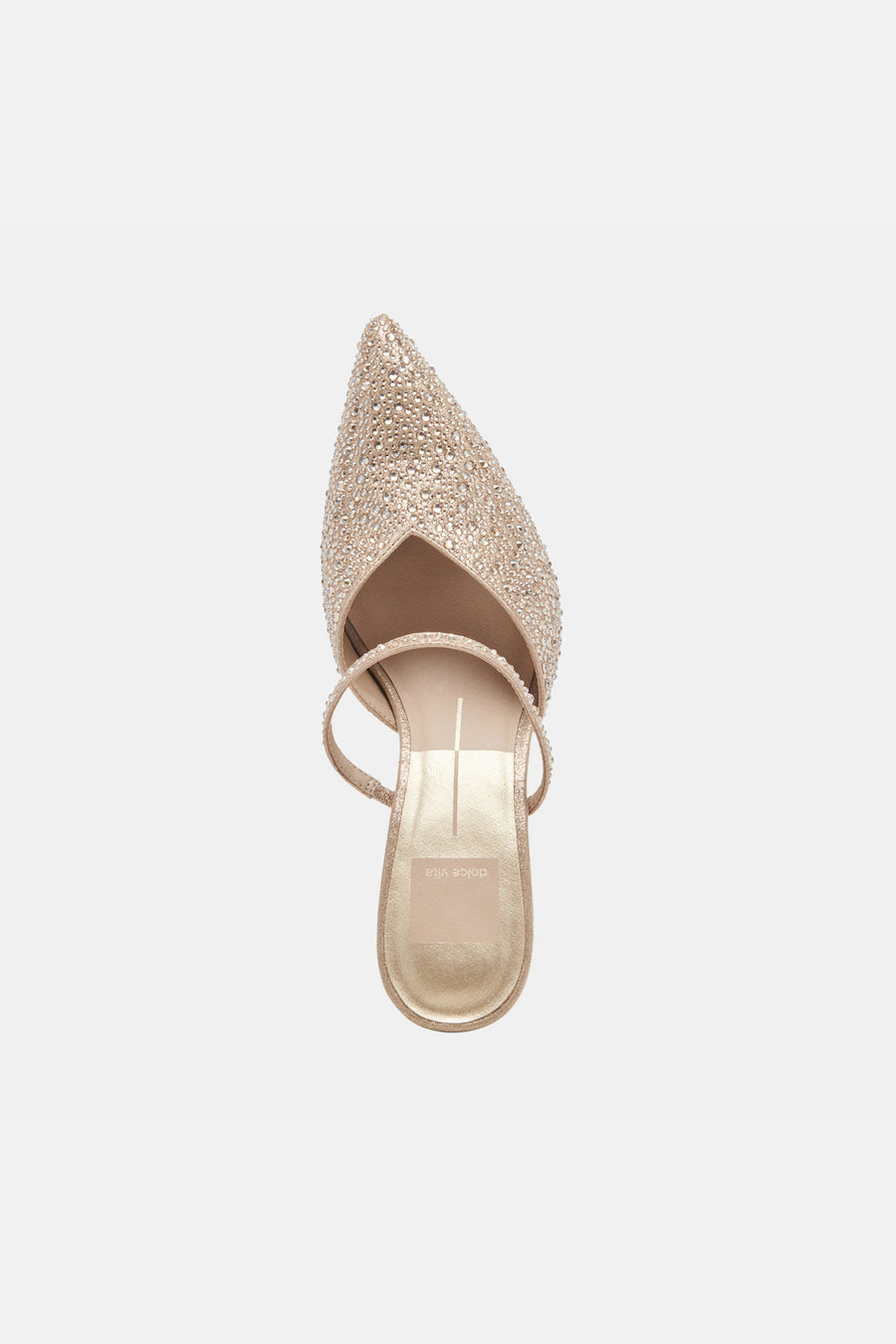 Dolce Vita Kanika Crystal Heels in Light Gold Fabric – alternate