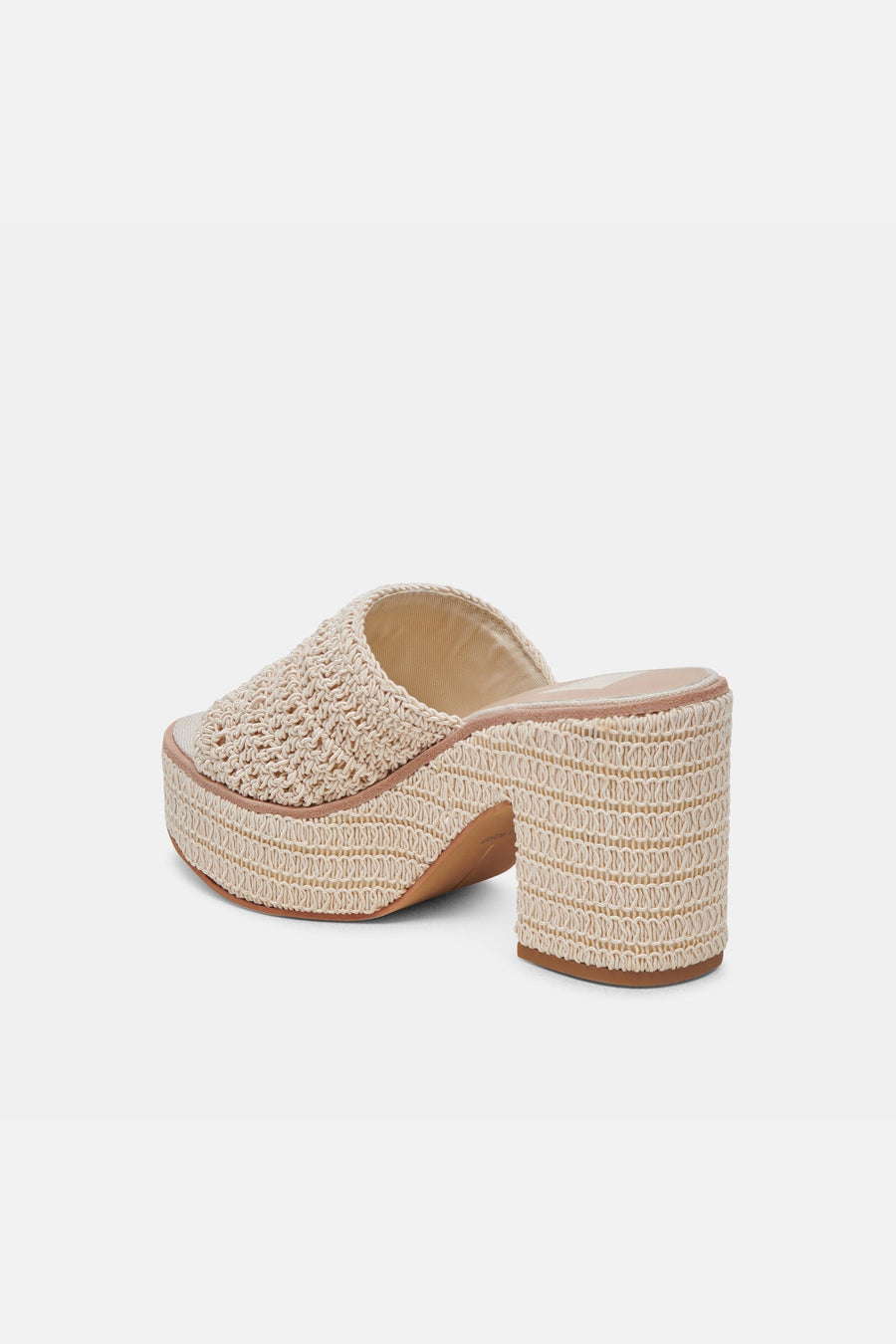 Dolce Vita Ladin Heels in Ivory Woven – alternate