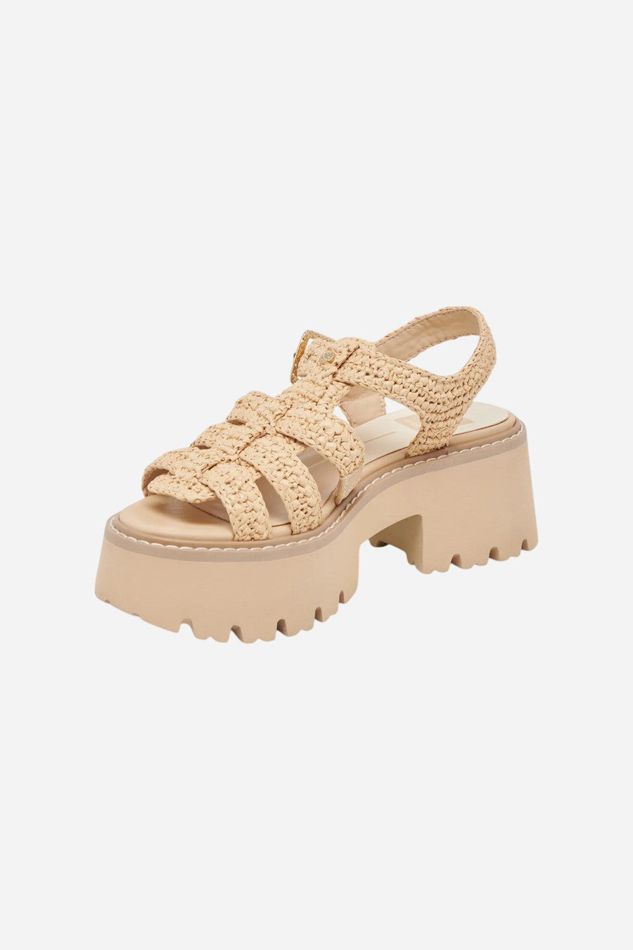 Dolce Vita Latice Sandals in LT Natural Knit – detail