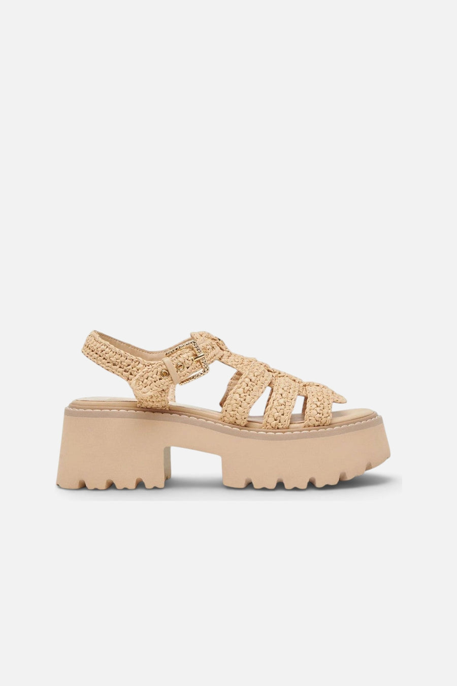 Dolce Vita Latice Sandals in LT Natural Knit – side view