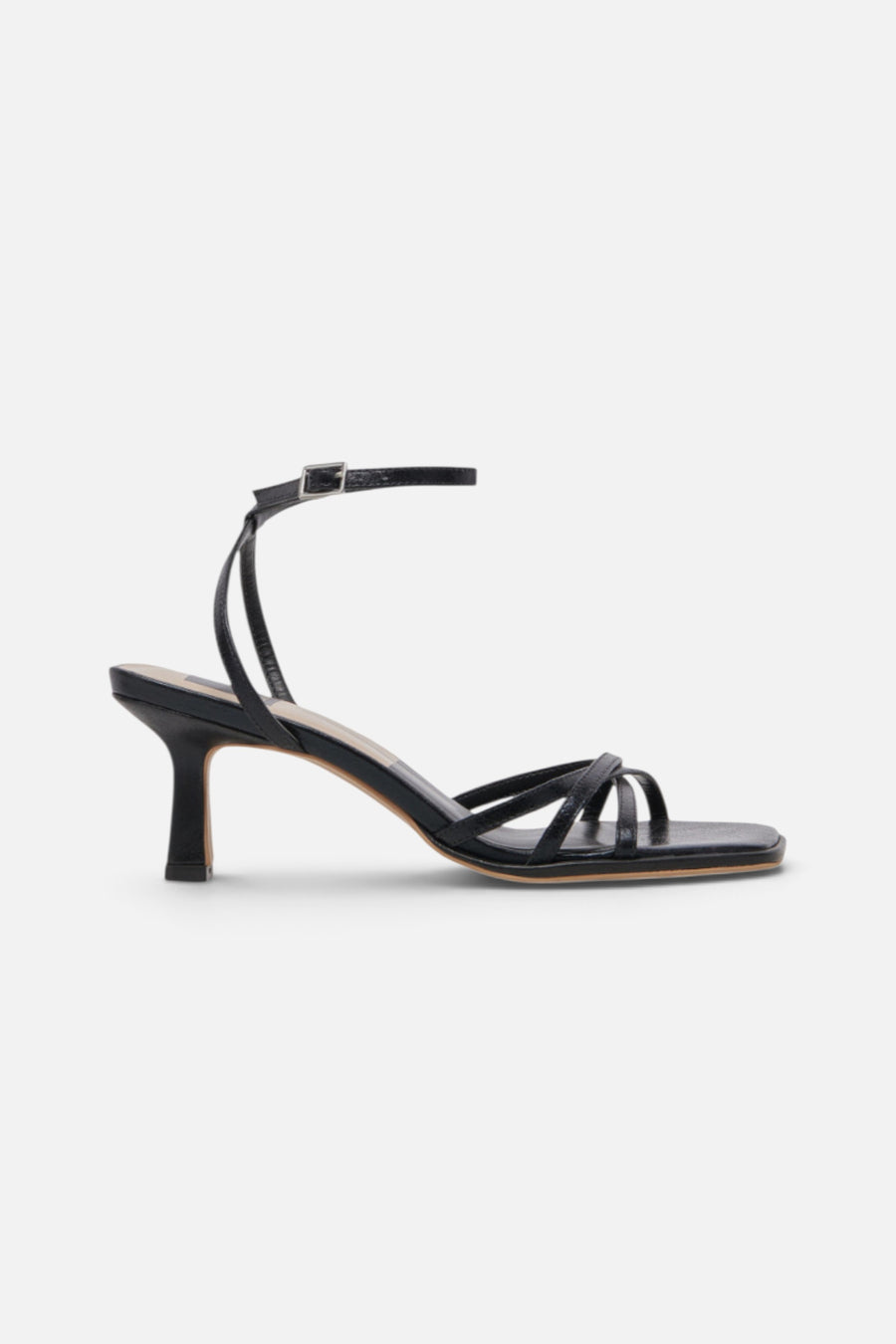 Dolce Vita Manji Heels in Midnight Patent Leather – back view
