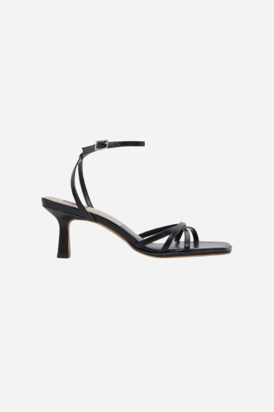 Dolce Vita Manji Heels in Midnight Patent Leather – front view