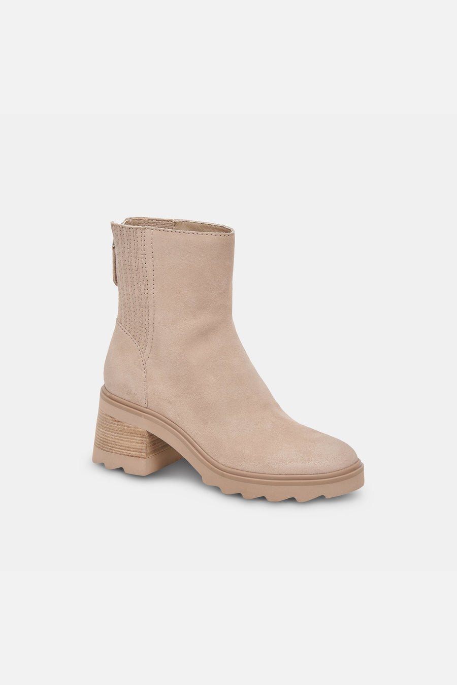 Dolce Vita Martey H20 Boots in Taupe Suede – back view