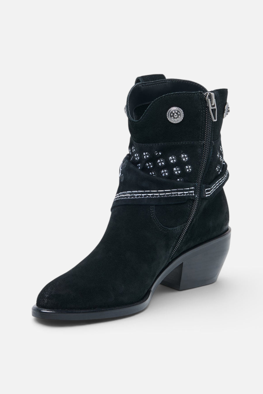 Dolce Vita Mekala Boot in Onyx Suede – front view