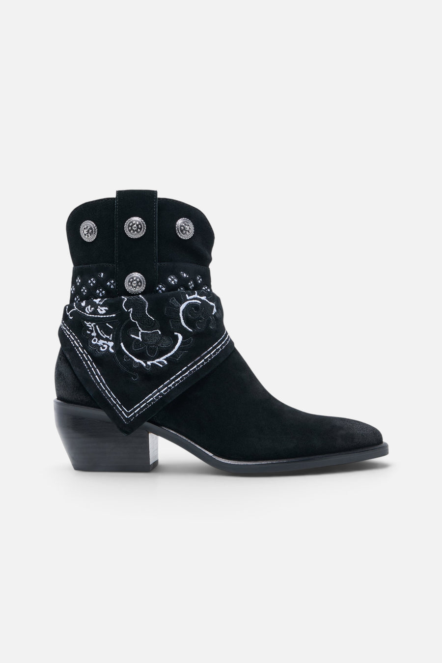 Dolce Vita Mekala Boot in Onyx Suede – side view