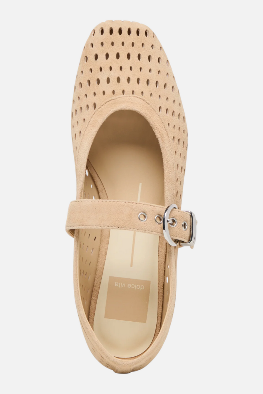 Dolce Vita Mikel Camel Perforated Suede Ballet Flat – alternate