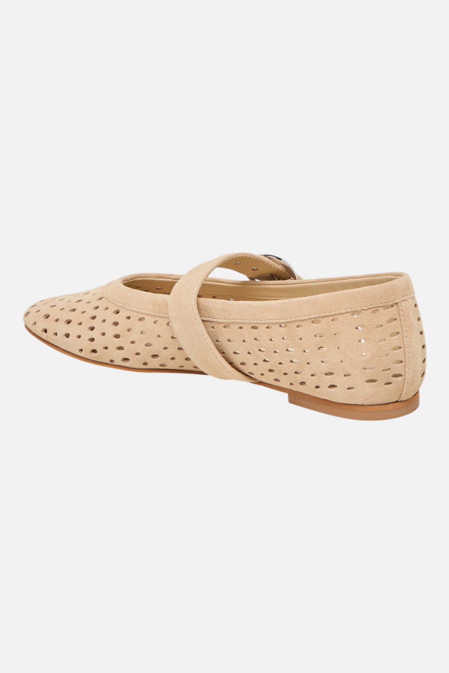 Dolce Vita Mikel Camel Perforated Suede Ballet Flat – back view