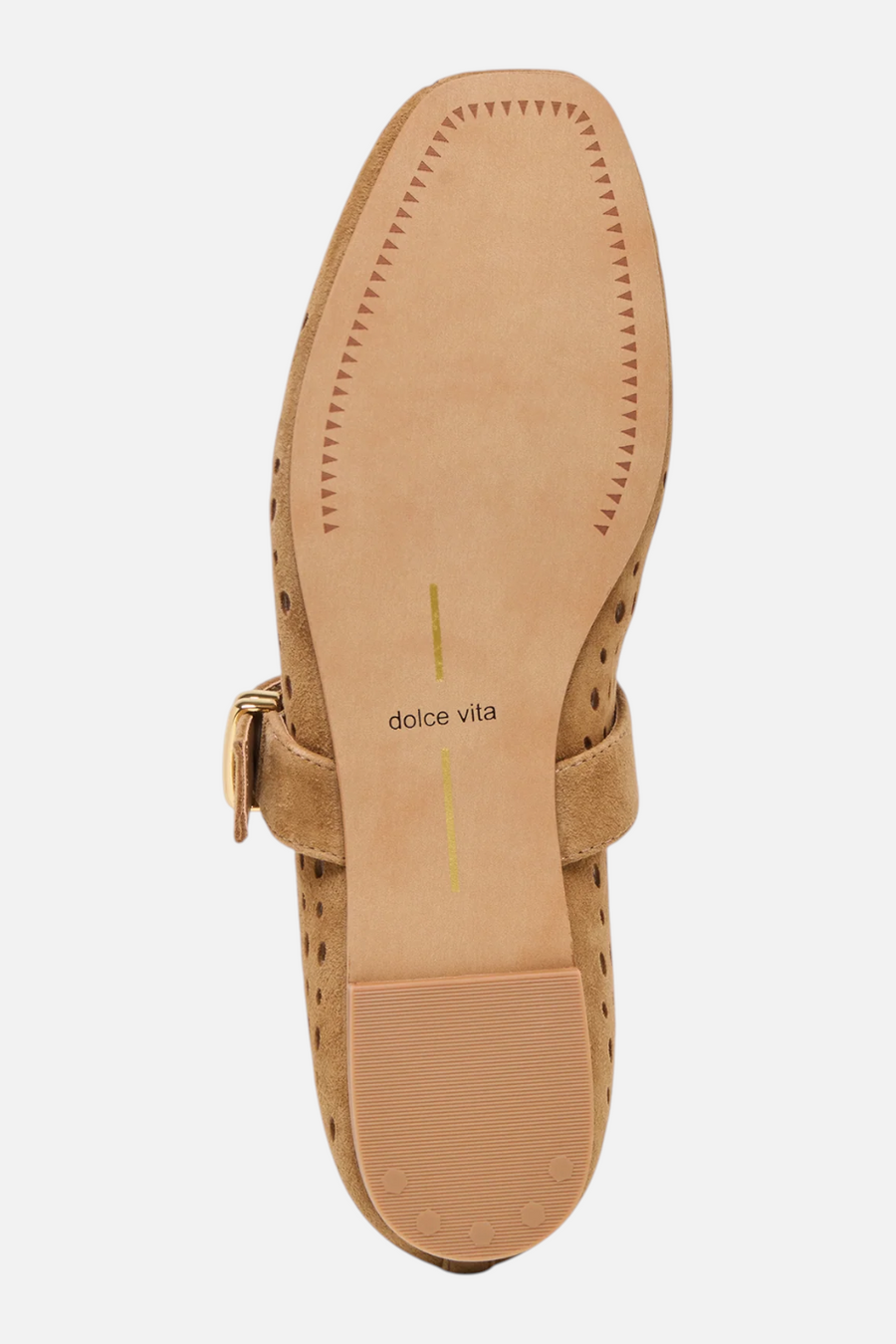 Dolce Vita Mikel Perforated Suede Ballet Flats in Light Brown – alternate