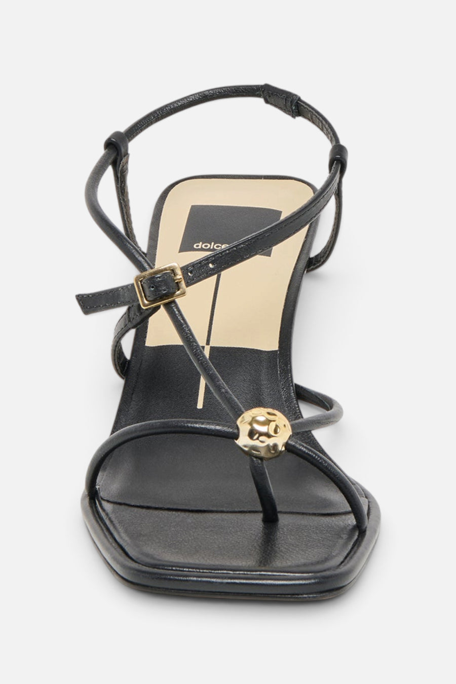 Dolce Vita Mylee Heel in Black Leather – front view