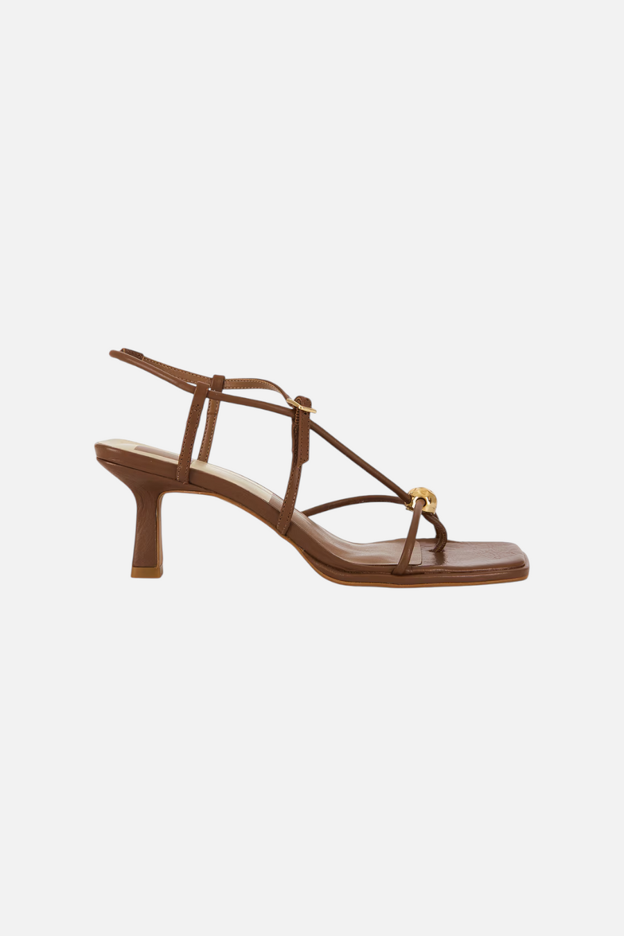 Dolce Vita Mylee Heeled Sandal in Cognac Heather – back view