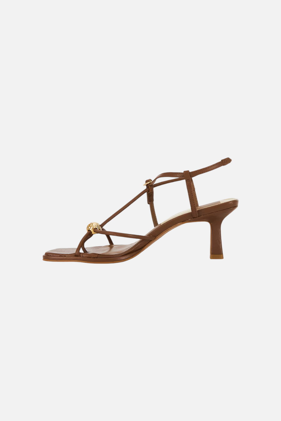 Dolce Vita Mylee Heeled Sandal in Cognac Heather – flat lay