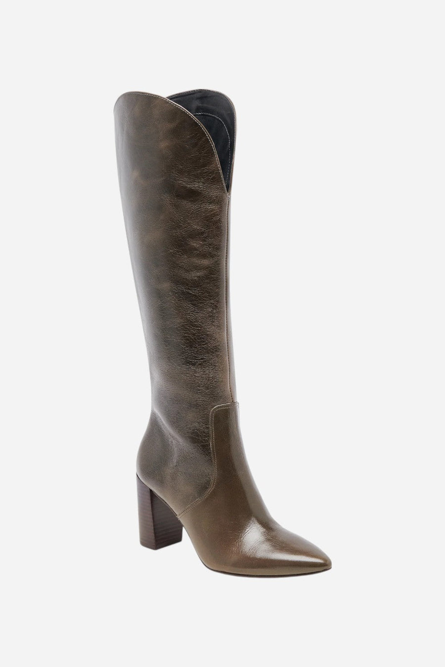 Dolce Vita Nedi in Dark Olive Leather – back view