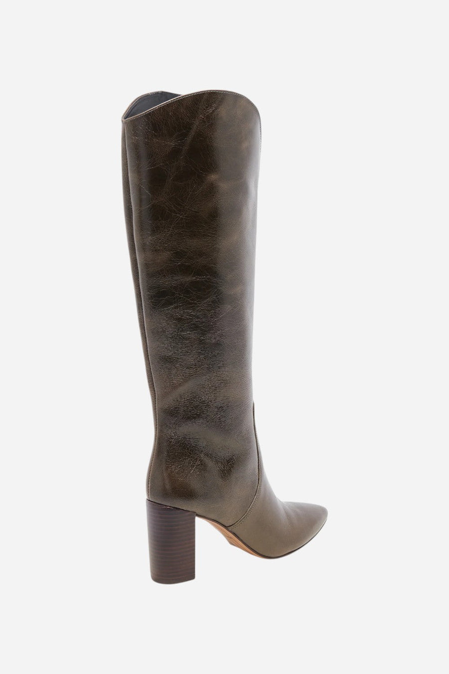 Dolce Vita Nedi in Dark Olive Leather – detail