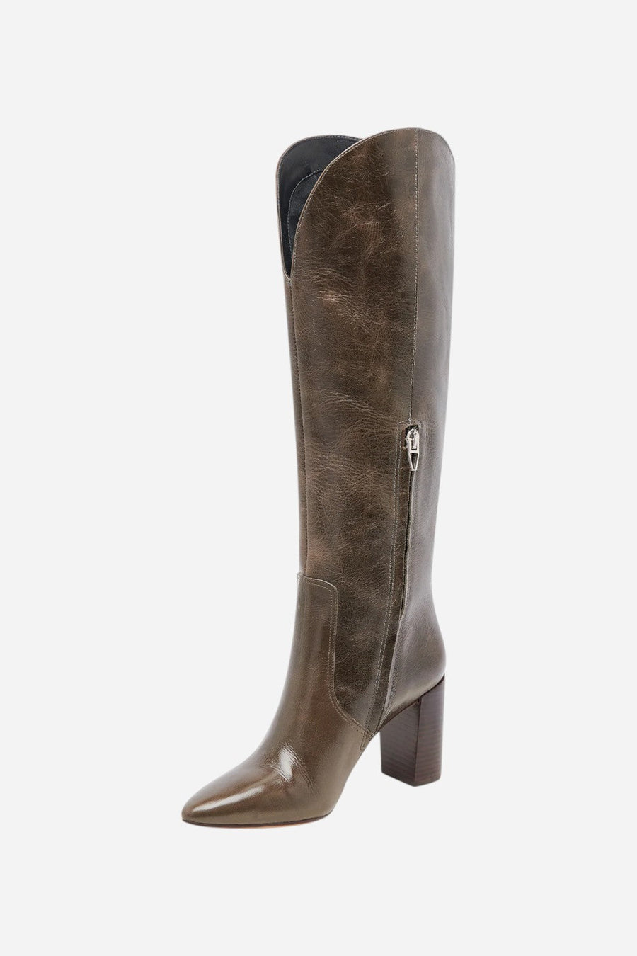Dolce Vita Nedi in Dark Olive Leather – flat lay