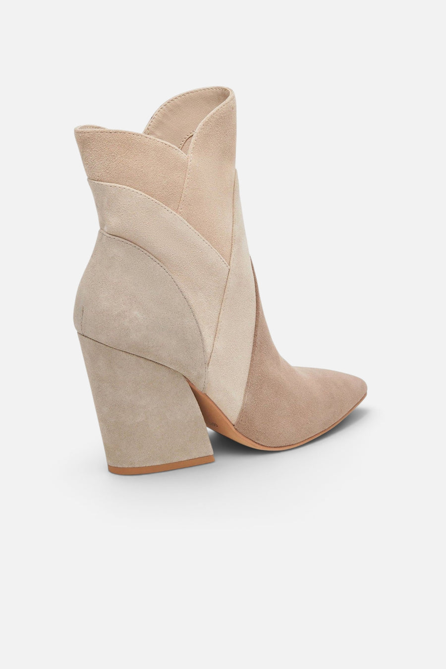 Dolce Vita Neena Booties in Taupe Multi Suede – side view