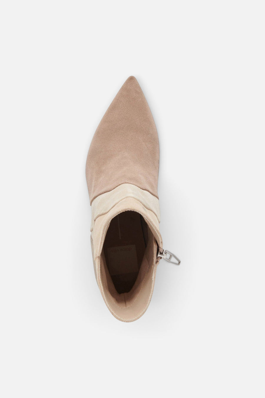 Dolce Vita Neena Booties in Taupe Multi Suede – side view