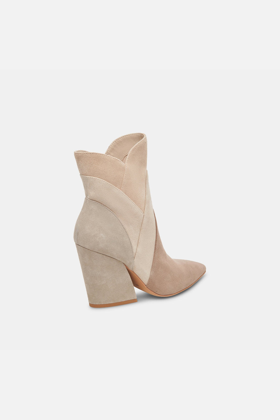 Dolce Vita Neena Booties in Taupe Multi Suede – side view