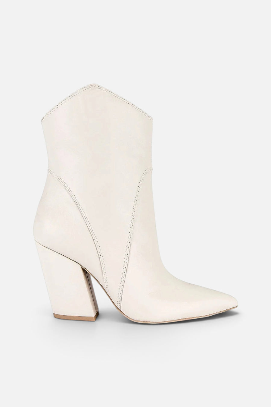 Dolce Vita Nestly Booties In Ivory Leather – front view
