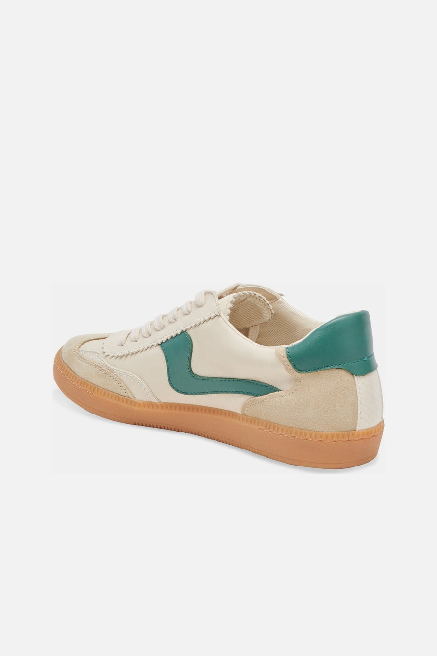 Dolce Vita Notice White Green Leather – three-quarter view