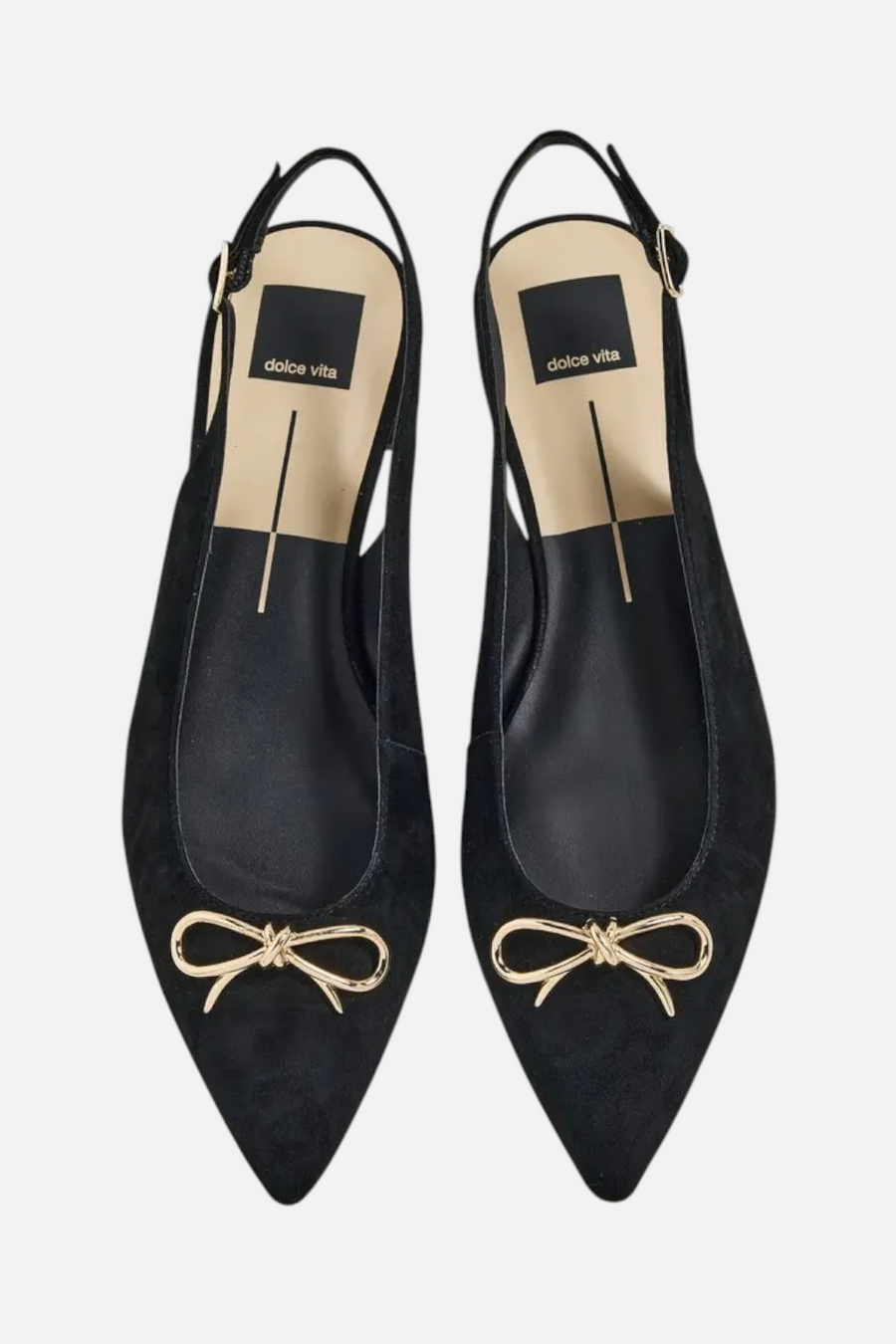 Dolce Vita Obella Flats in Onyx Suede – back view