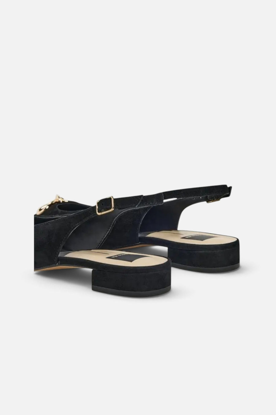 Dolce Vita Obella Flats in Onyx Suede – side view