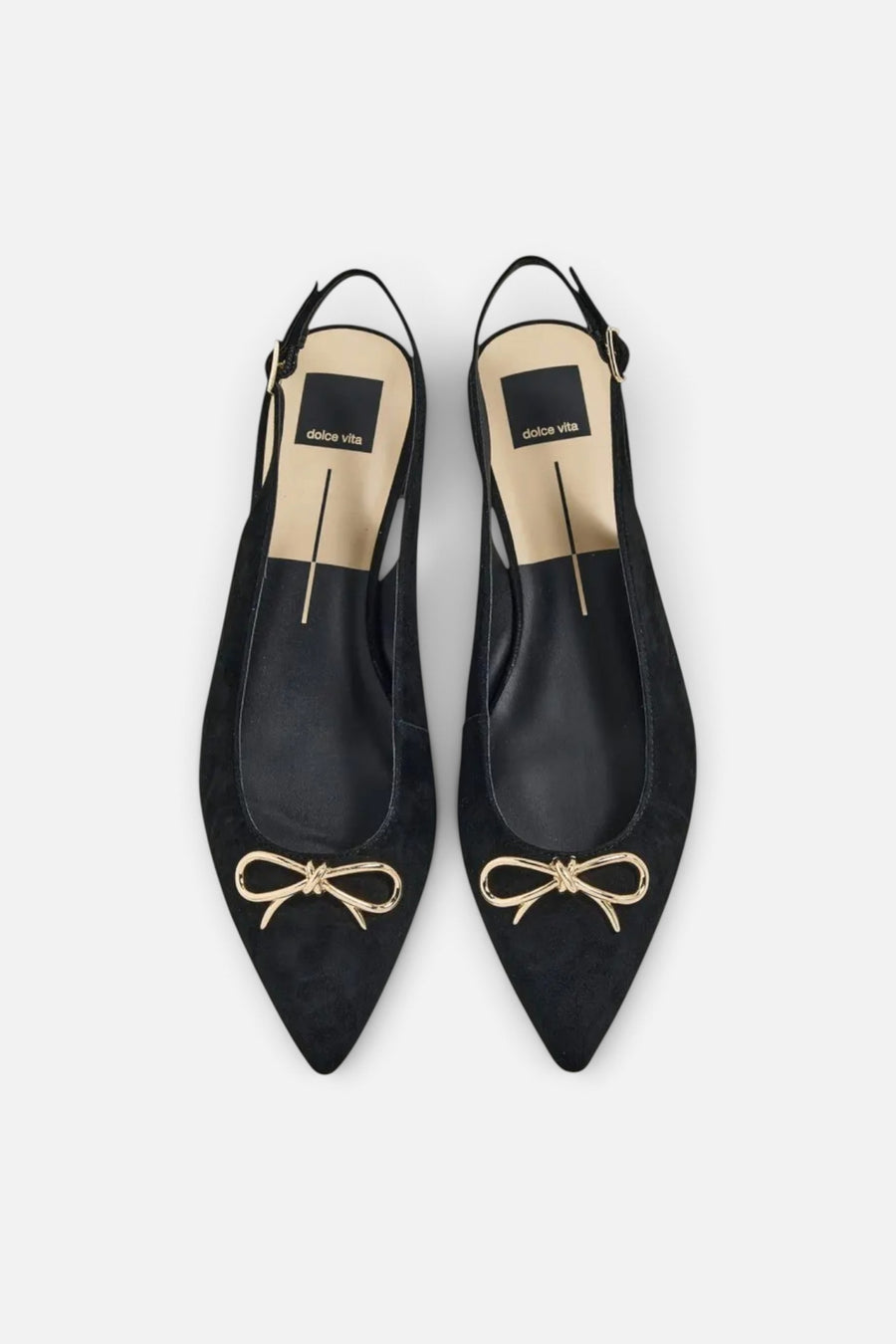 Dolce Vita Obella Flats in Onyx Suede – side view