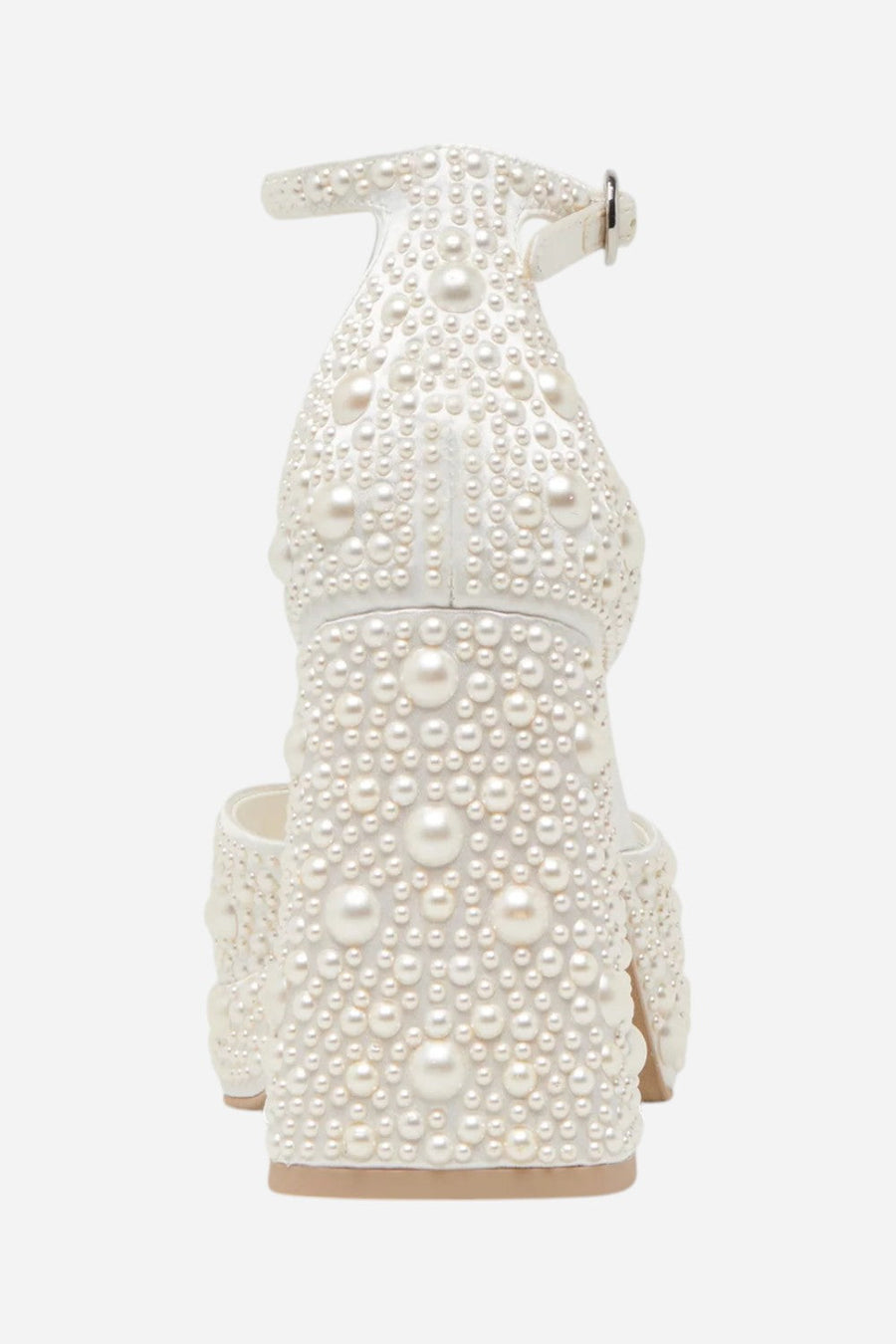 Dolce Vita Pandro Pearl Heels in True White Satin – alternate